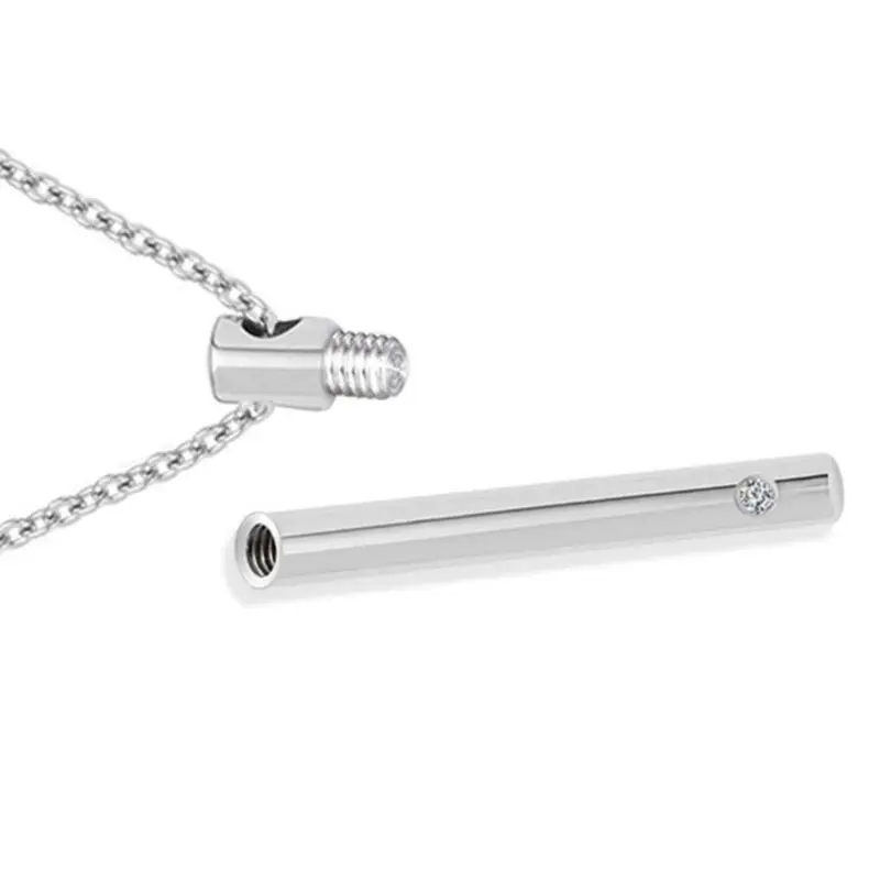 Цилиндрические урны для кремации домашних животных ожерелье из нержавеющей