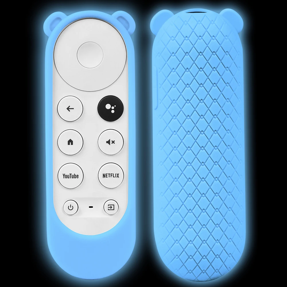 

Protection Case For Google 2020 Chromecast Voice Remote Control Luminous Silicone Cover for Google TV Chromecast Controller
