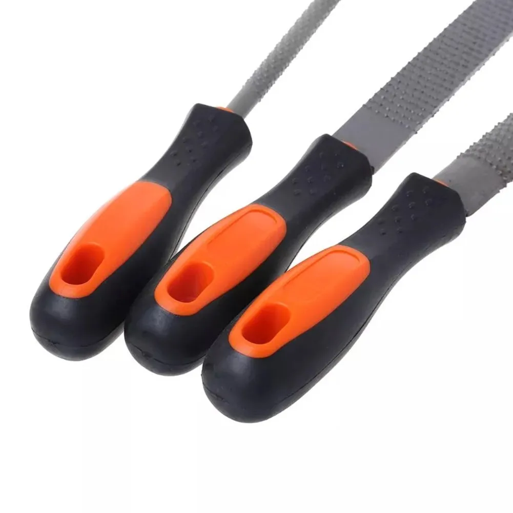

3pcs Wood Rasps Carbon Steel Craft Durable Flat Shape Half Round Handle