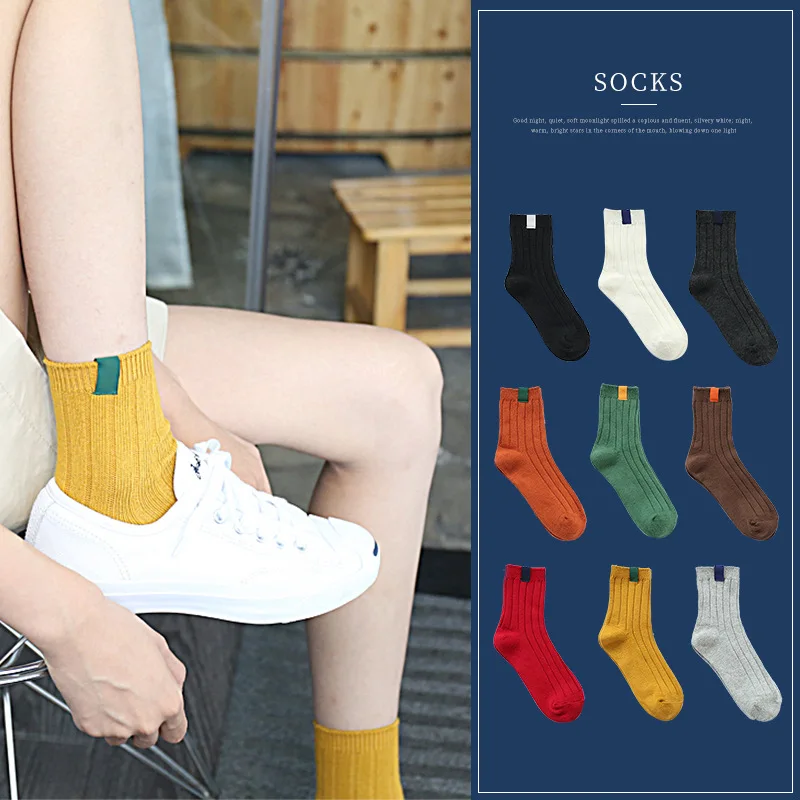 

Модные женские короткие носки, носки из смешанного хлопка с мультяшным рисунком, модные носки по щиколотку, разные стильные весенне-зимние ...