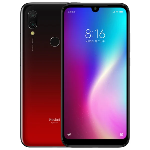 Red Смартфон Xiaomi Redmi 7 с глобальной ПЗУ, 4 ГБ, 64 ГБ, Восьмиядерный процессор Snapdragon 632, камера 12 МП, аккумулятор 4000 мАч, полноэкранный экран 6,26 дюйма - Цвет: Red