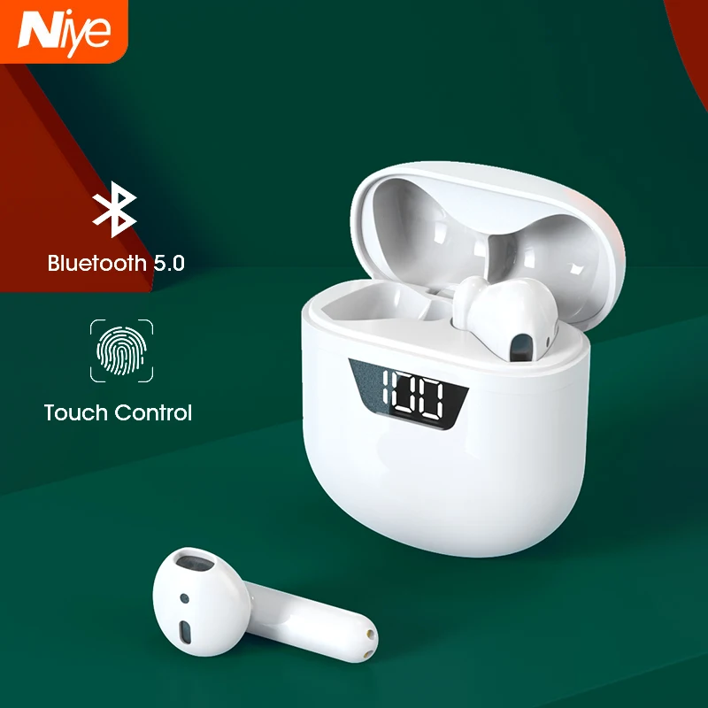 Беспроводные TWS наушники Bluetooth с микрофоном сенсорное управление зарядный чехол