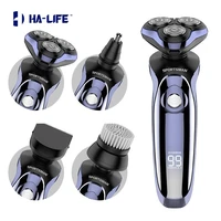 ha life wet dry 4d electric shaver for men beard hair trimmer electric razor rechargeable bald shaving machine lcd display kit