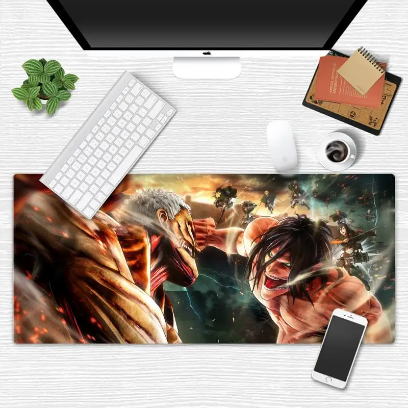 

Attack on Titan anime Natural Rubber Gaming mousepad Desk Mat X XL XXL Non-slip Cushion Thickness 2mm