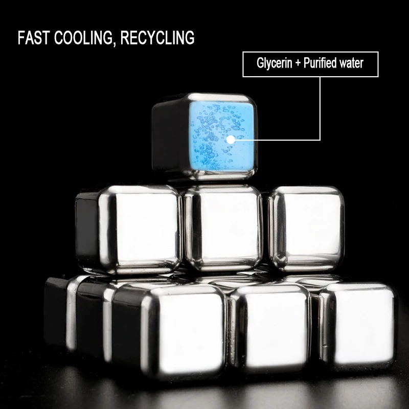 304 кубики льда из нержавеющей стали многоразовые охлаждающие камни для виски