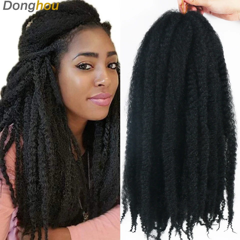 Marley Hair Faux Locs 18inch 100g Soft Afro Kinky Crochet 27 30 33 350 613 Bug 15Colors Ombre Cuban Twist Braid |