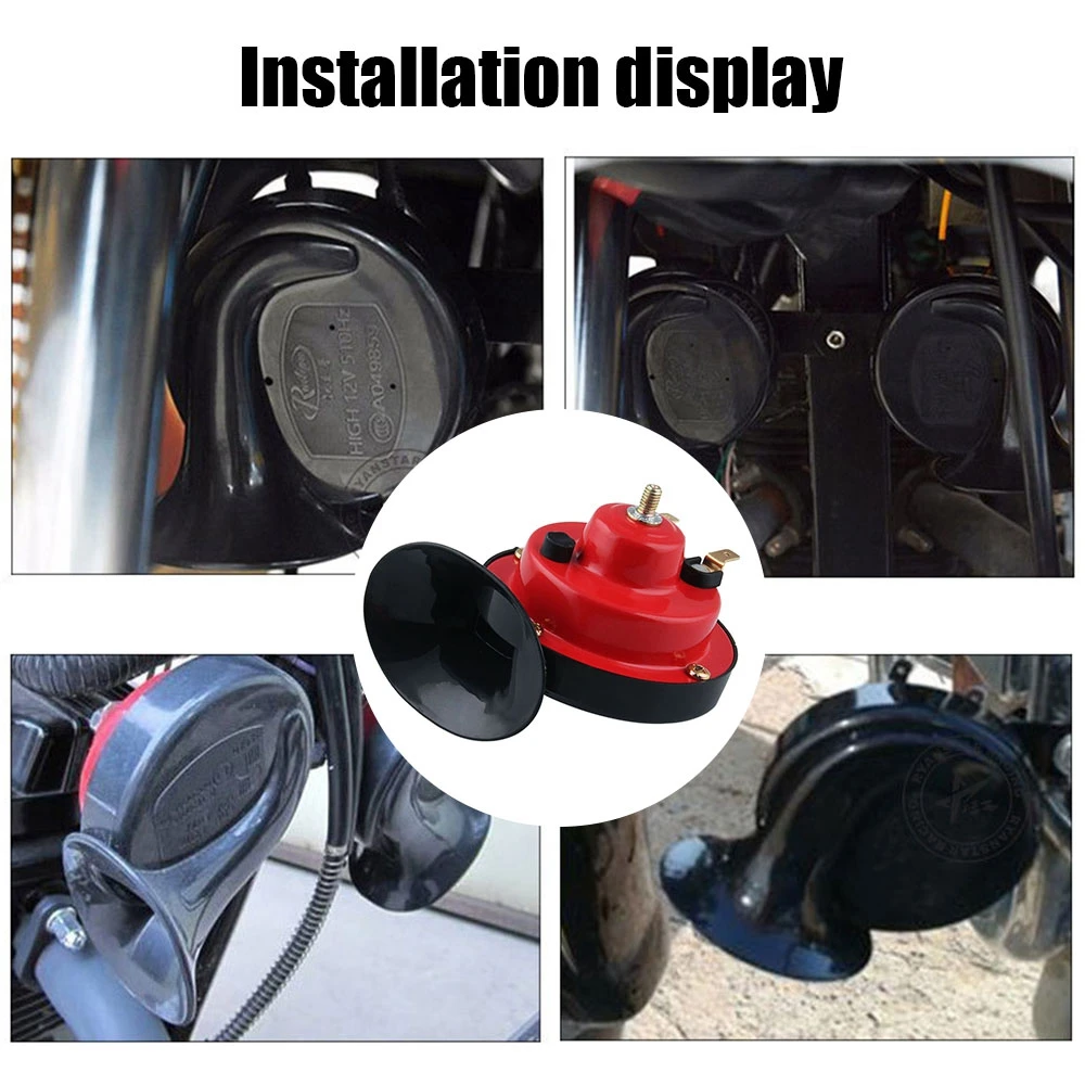 

2pcs Super Loud Car Air Horn 300 DB 12V Trumpet Train Horn For Trucks Vehicle Horn Dual-Tone Electric Snail Air Horn Whistle