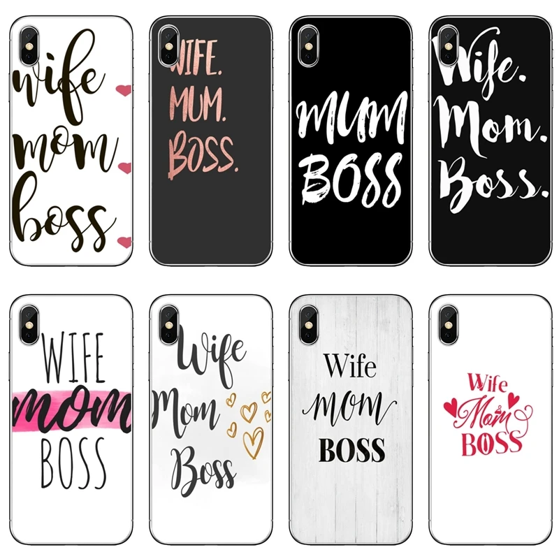 Домашнее лучшее мама boss слова сделаный на заказ для iPhone 11 pro XR X XS Max 8 7 6s plus SE 5s 5c iPod