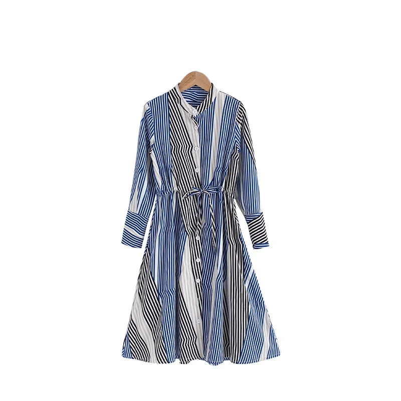 2019 платья для мамы и дочки женские Одинаковая одежда полосатые Лоскутные Детские