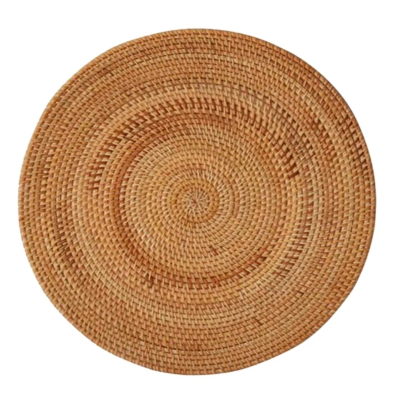 

Плетеная подстилка из ротанга, круглые коврики для стола, нескользящий термостойкий Коврик для места, плетеная подстилка, круглые подставк...