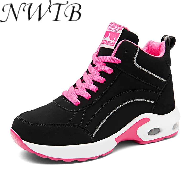 

Women Running Sneakers Breathable Air Cushion Snow Boots Fashion Reflective Comfortable Waterproof Leather Casual Baskets Femme