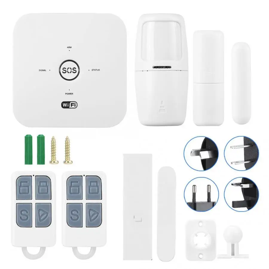 Tuya Smart WI FI GSM домашняя система охранной сигнализации PIR для Alexa Google Assistant 100 240 Valarm