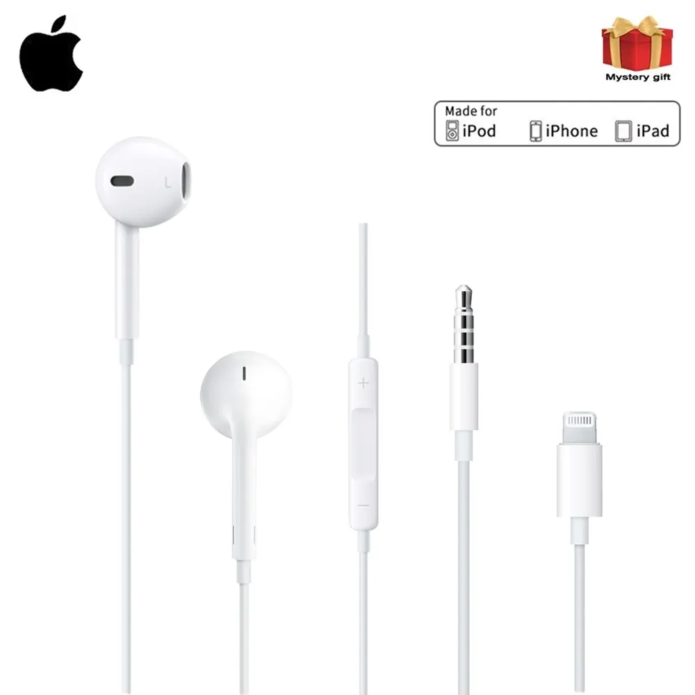 

Original Apple EarPods with Lightning Connector Wired EarPods 3.5 mm Headphone Plug headset iPhone Accessories Suitable For ipad