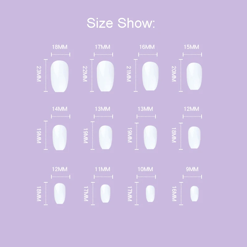 Накладные ногти 24 шт./коркорт. Французская Радужная акриловая Накладка для