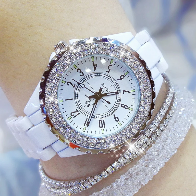 

BS часы женские с бриллиантами женские часы черно-белые керамические часы женские кварцевые наручные часы горячие продажи часы для женщин д...