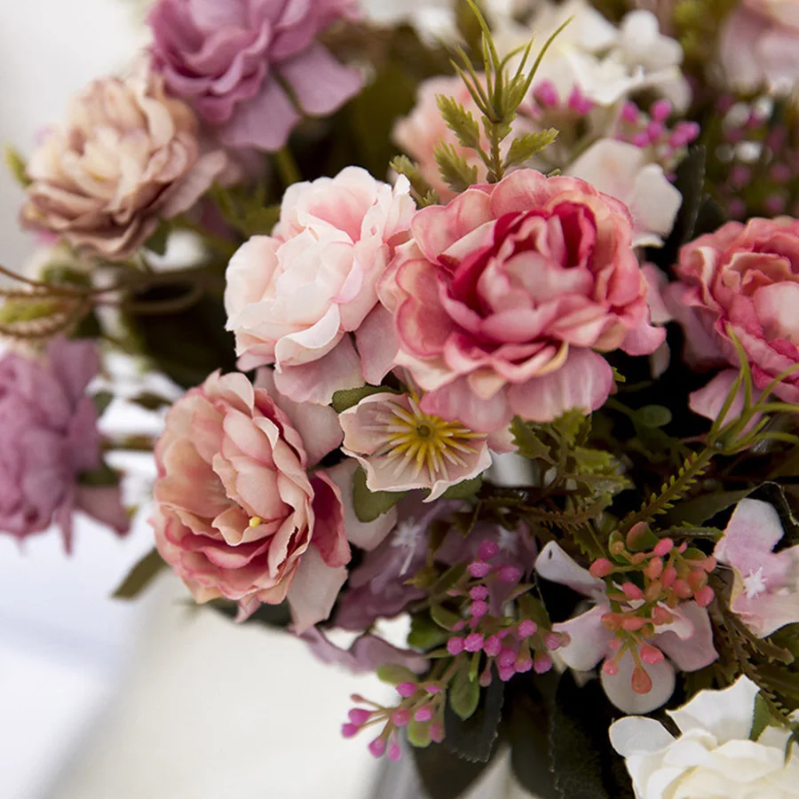 Пион сделай сам украшение для вечеринки винтажные шелковые искусственные цветы