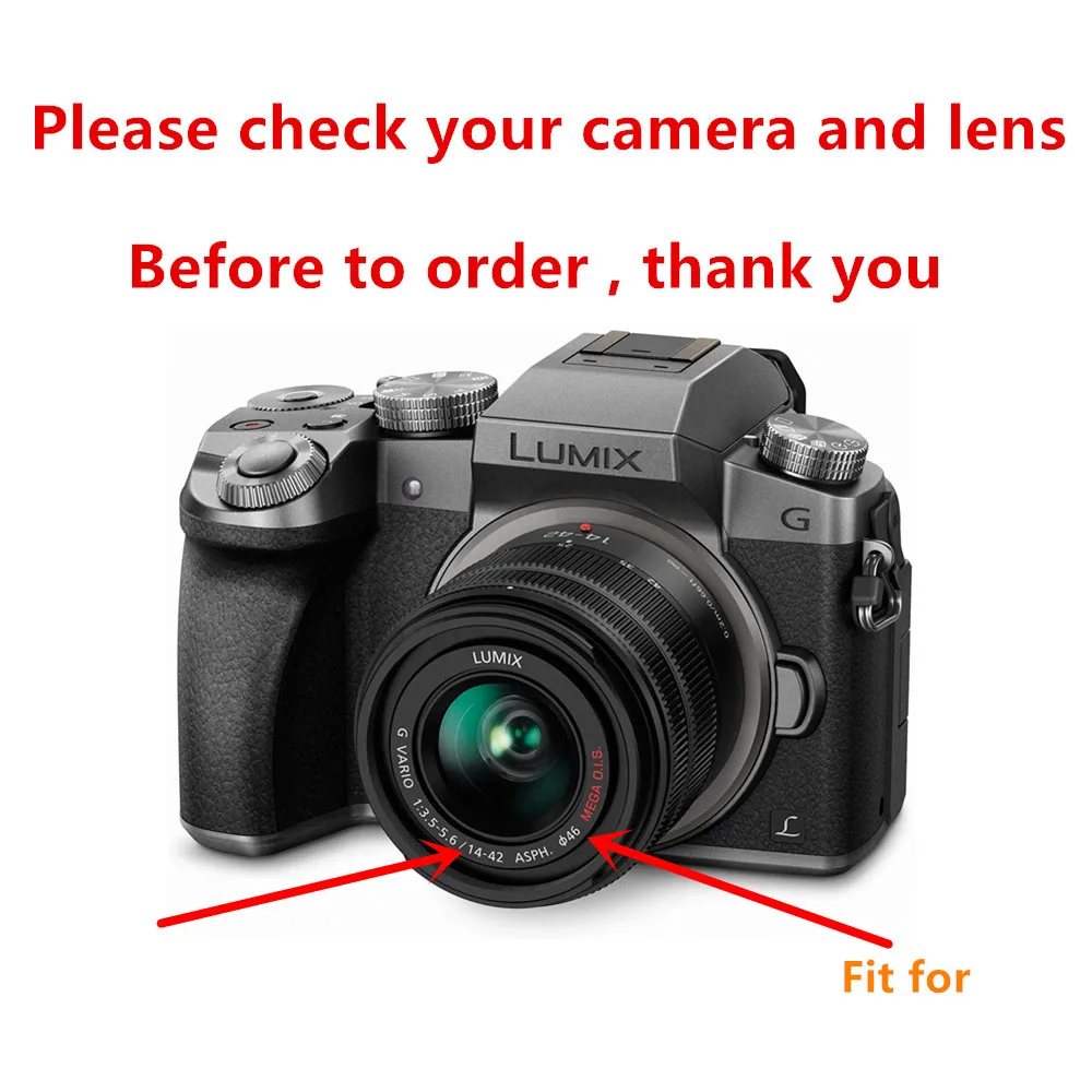 46 мм УФ фильтр + бленда объектива крышка чистящая ручка для Panasonic Lumix DMC G2 G3 G6 G7 GF2 GF3