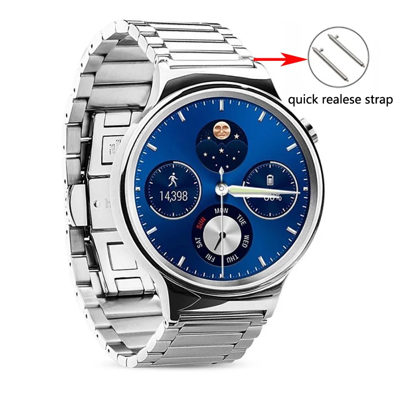 Ремешок для часов из нержавеющей стали HUAWEI 1 ремешок умных с пряжкой бабочкой