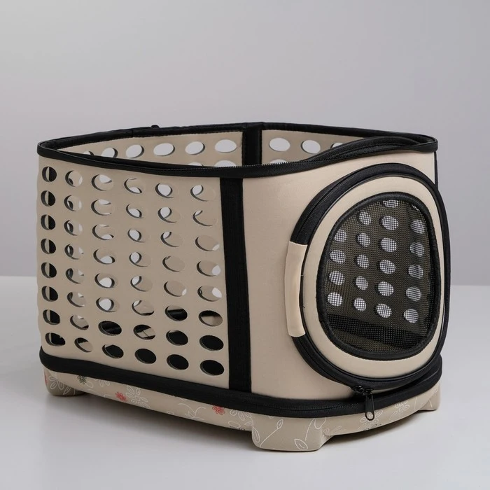 Складная сумка-переноска большая материал 42 5 х 37 29 см бежевая | Дом и сад