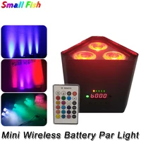 3x18w 6in1 mini led wireless battery par light wifi mobile app control rgbwauv dj disco par light bar club wash effect lights