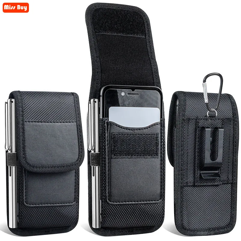 

Phone Bag Pouch For OPPO R7 R7S R9 R9S Plus R11 R11S R15 R17 A37 A57 A39 A59 F1S Case Belt Clip Holster Oxford cloth Card Cover