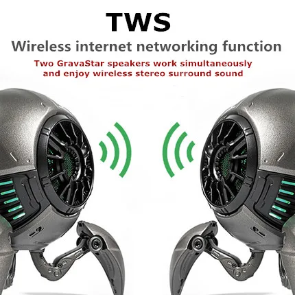 Купить Складная Беспроводная колонка GravaStar 20 Вт, Bluetooth-Колонка TWS, уличный портативный сабвуфер, Бумбокс светодиодный светильник кой для домашнего ...