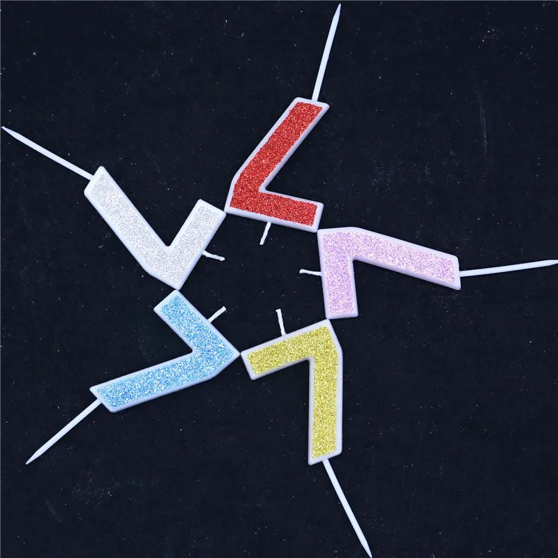 Блестящая цифровая свеча 1 шт. украшение для торта на день рождения Свадебная