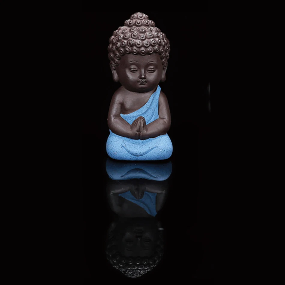 Бургундия Креативный домашний Декор маленький монах кадило в виде маленького Будды обратный поток благовоний горелки использовать в домашних условиях Teaho - Цвет: Бургундия