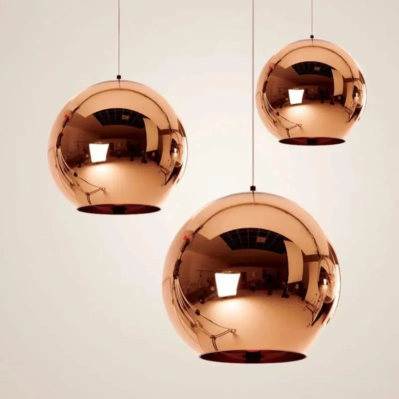 Подвесной светильник с зеркальным стеклянным шариком Классический в