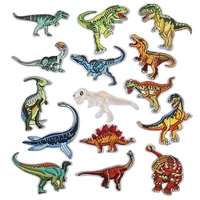 17pcsset jurassic cartoon inosaur patch iron on patches for clothes diy kid for patch sticker on embroidered patches appliques