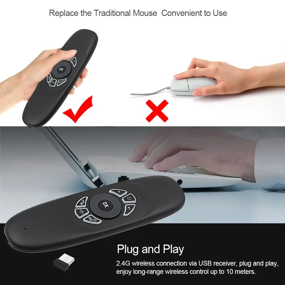 2.4G Air Mouse Wireless 6-Axis Keyboard Remote Control Motion Sense Backlight For Mini Pc Smart Tv Android Box Project |