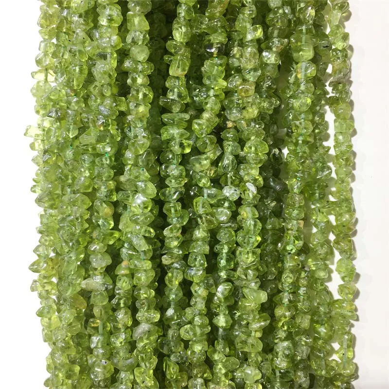 Натуральный минерал камень 4-8 мм неправильной формы чип перидота оливин бусины