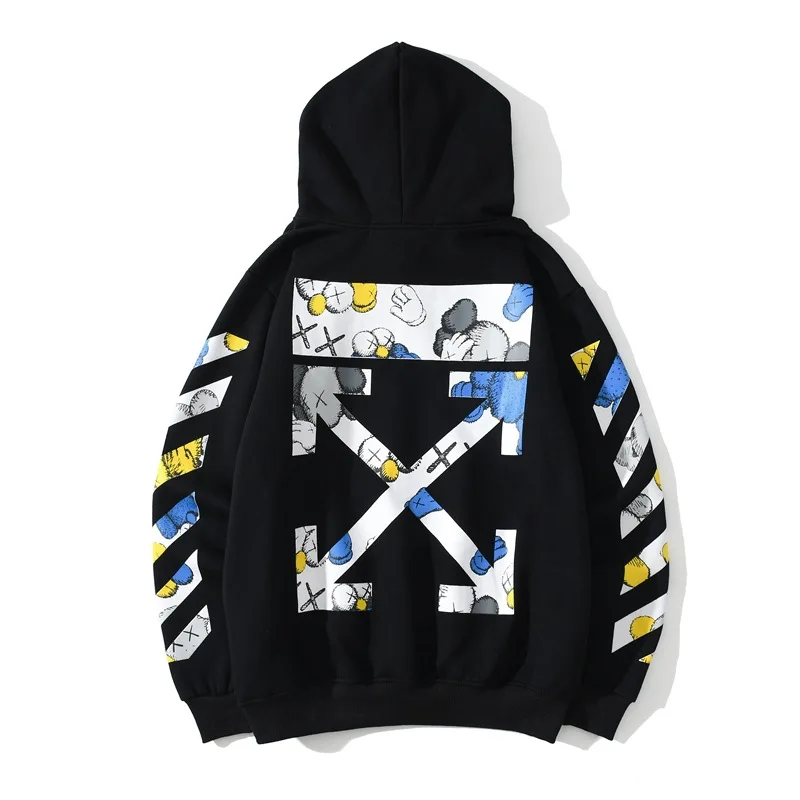 

Sesame Street kaws co branded sweater ow hooded Plush and women's matching couple's top graffiti
