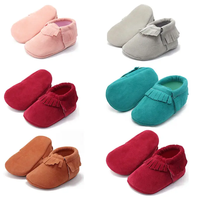 

Baby Girls Boy Soft Sole Tassel Crib Shoes Infant Toddler Walking Shoes 0-18M