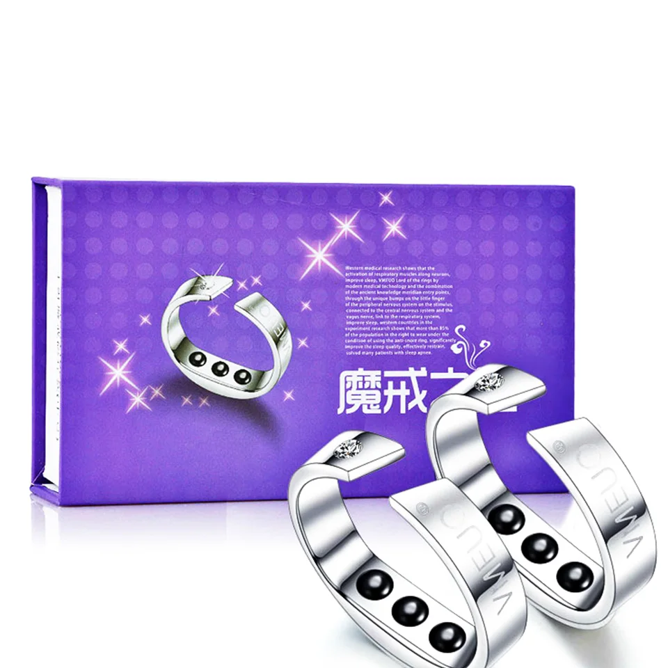 

Magnetic Anti Snore Ring Therapy Acupressure Treatment Against Snoring Device Snore Stopper Finger Ring Sleeping Aid sleep help