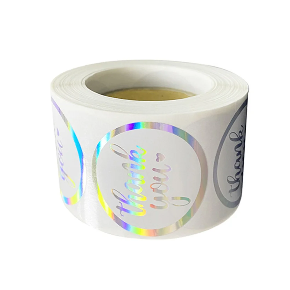 

1 Roll of 500Pcs Thank You Decals Round Seals Gift Box Seal Stickers Labels