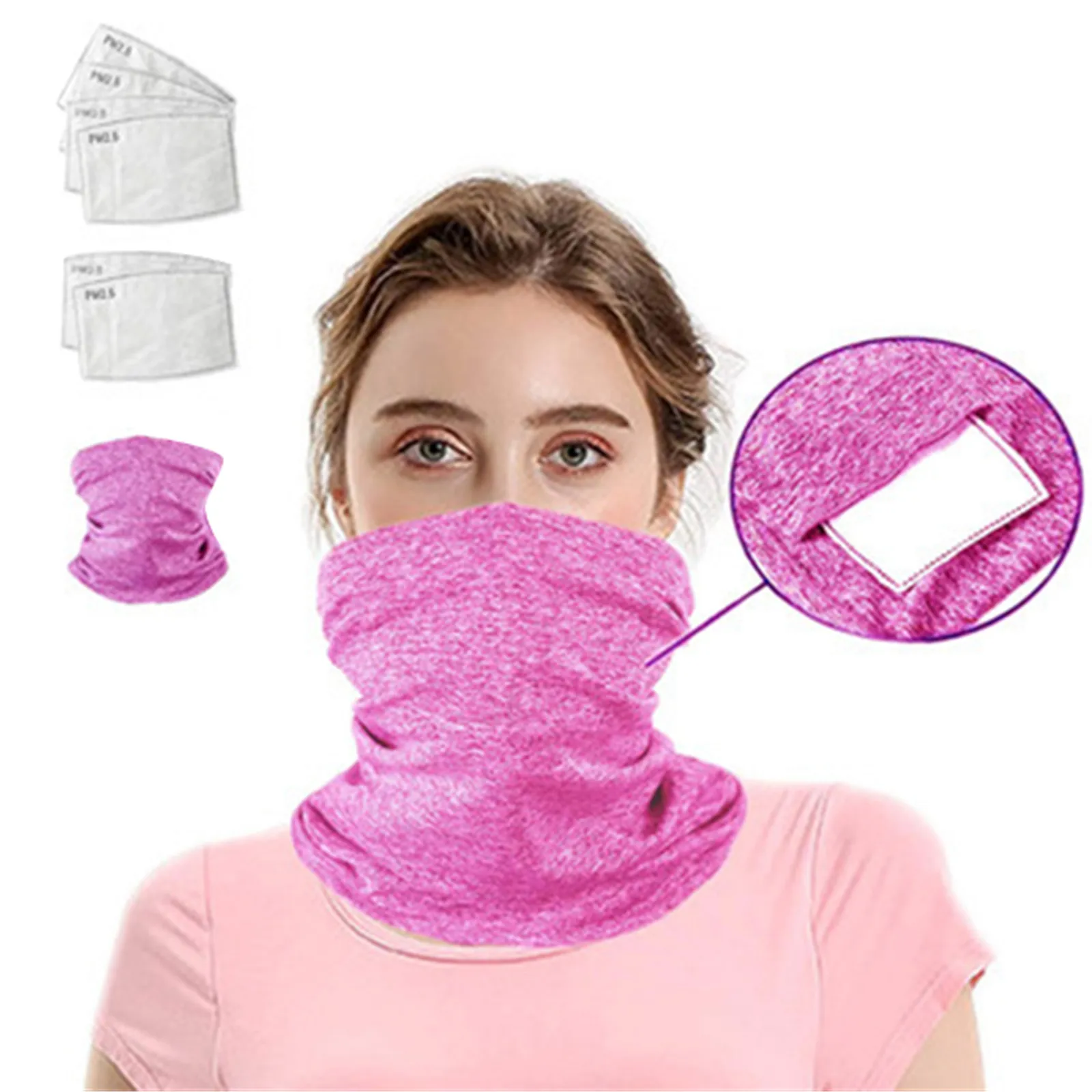 Шейный платок для велоспорта с фильтром PM2.5 шейный защита на половину лица от