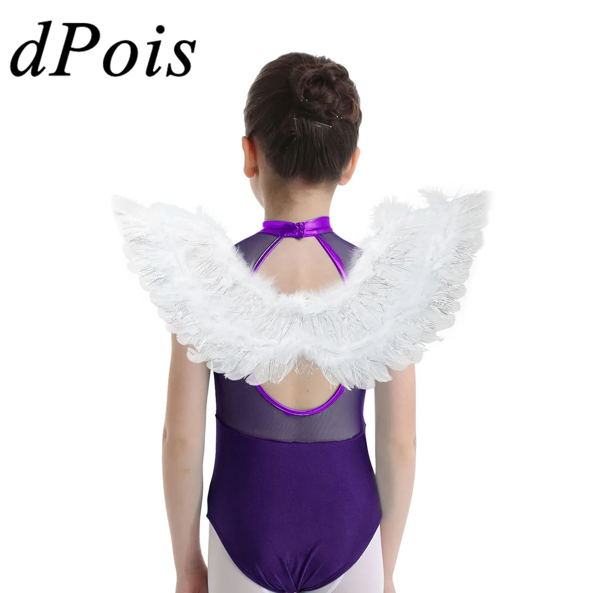 Детские перьевые Крылья ангела с мишурой для девочек реквизит принцессы