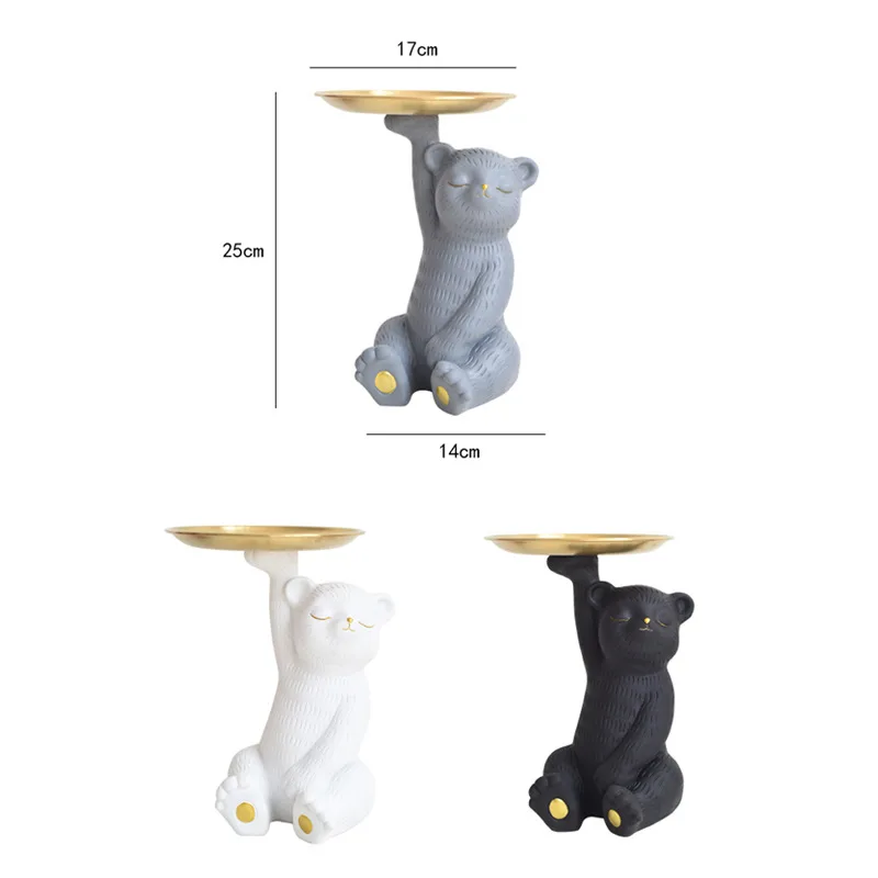 Домашний декор медведь стойка для хранения украшений украшения дома предметы