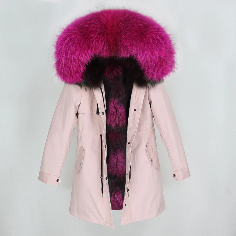 OFTBUY парка повседневное пальто из натурального меха зимняя куртка для женщин натуральный Лисий меховой капюшон, воротник лиса верхняя одежда на подкладке теплая уличная Новинка