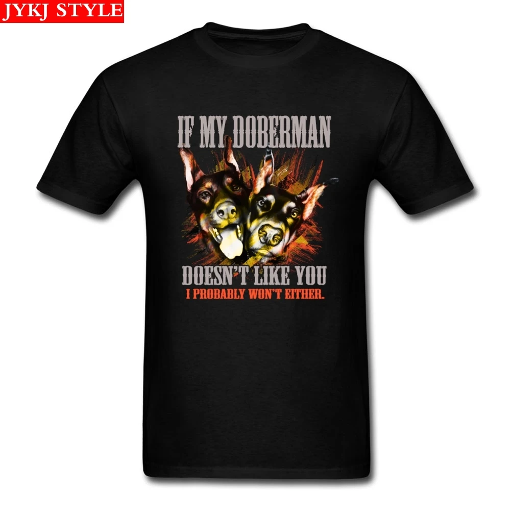 Новинка Мужская футболка Doberman не нравится вам хлопковая большого размера с