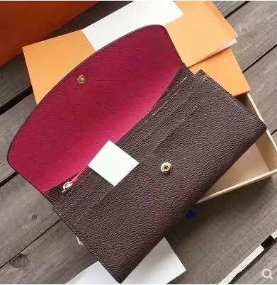 

100% Real leather Long wallet for women Multi-card Zipper bag Brand wallet Comes with gift box free shipping