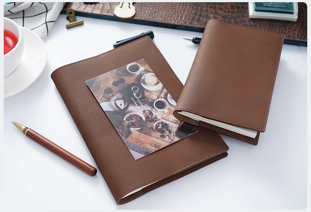 Натуральная кожа блокнот планировщик обложка книги A5 B6 A6 для MD дневник Bullet Journal Рисование Sketchbook