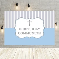 mehofond boy first holy communion backdrop blue gray stripe newborn baby shower photography background photo studio photophone