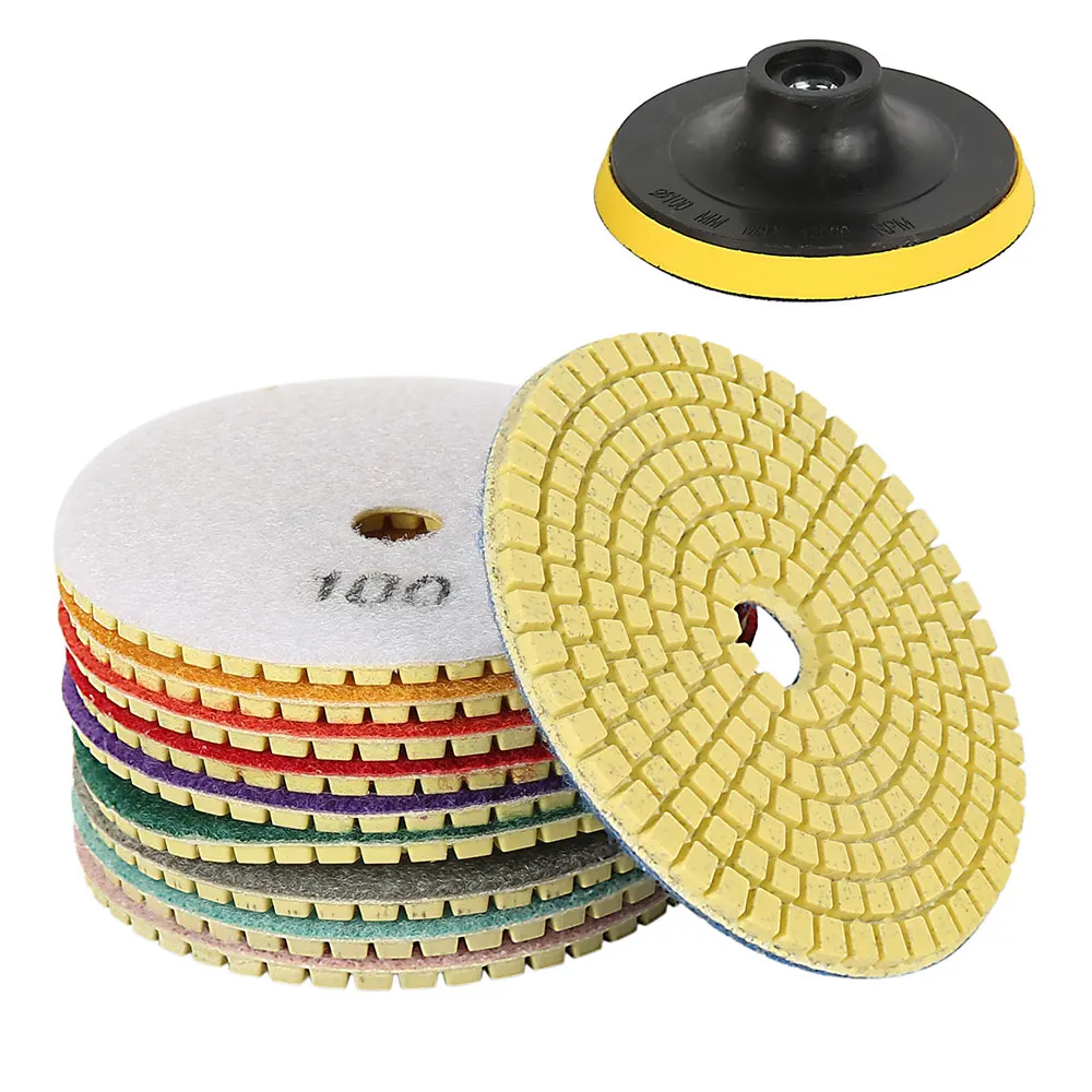 11 шт. 4 дюйма полировочное колесо полировальные накладки гибкие шлифовальные