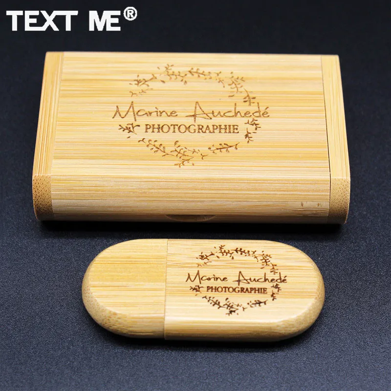 

TEXT ME free photography LOGO print Carbonized Bamboo usb flash drive usb 2.0 4GB 8GB 16GB 32GB 64GB engrave gift