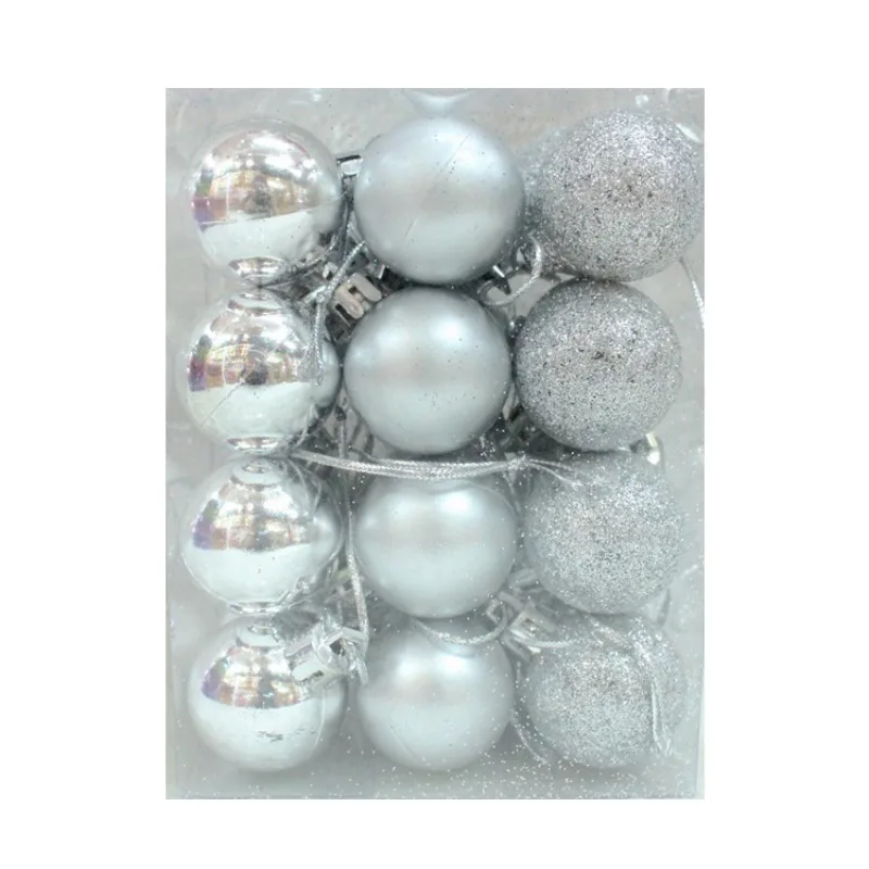 

24pcs christmas ornament for xmas home decor light plastic balls natal deco one barrel ball 2021 hanging pendent new year