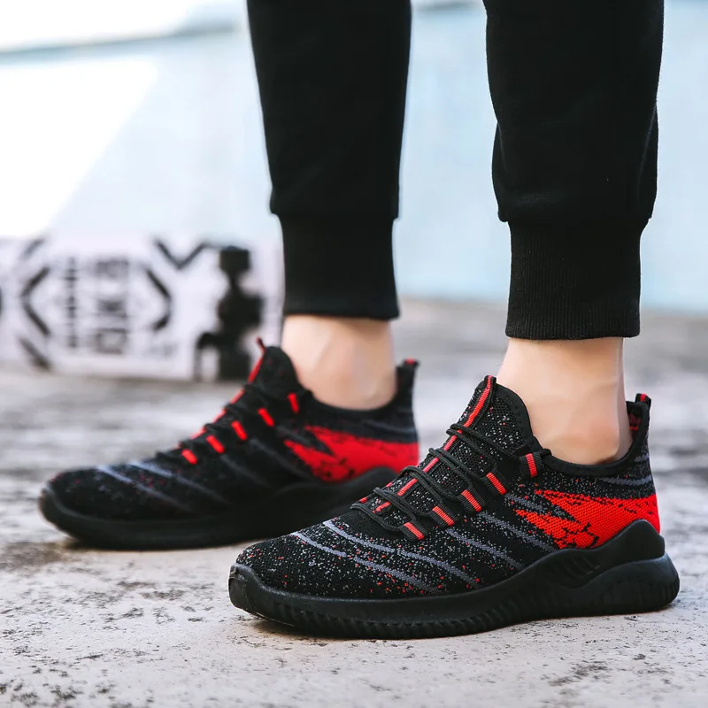 Кроссовки мужские легкие на шнуровке Повседневная Удобная дышащая обувь для