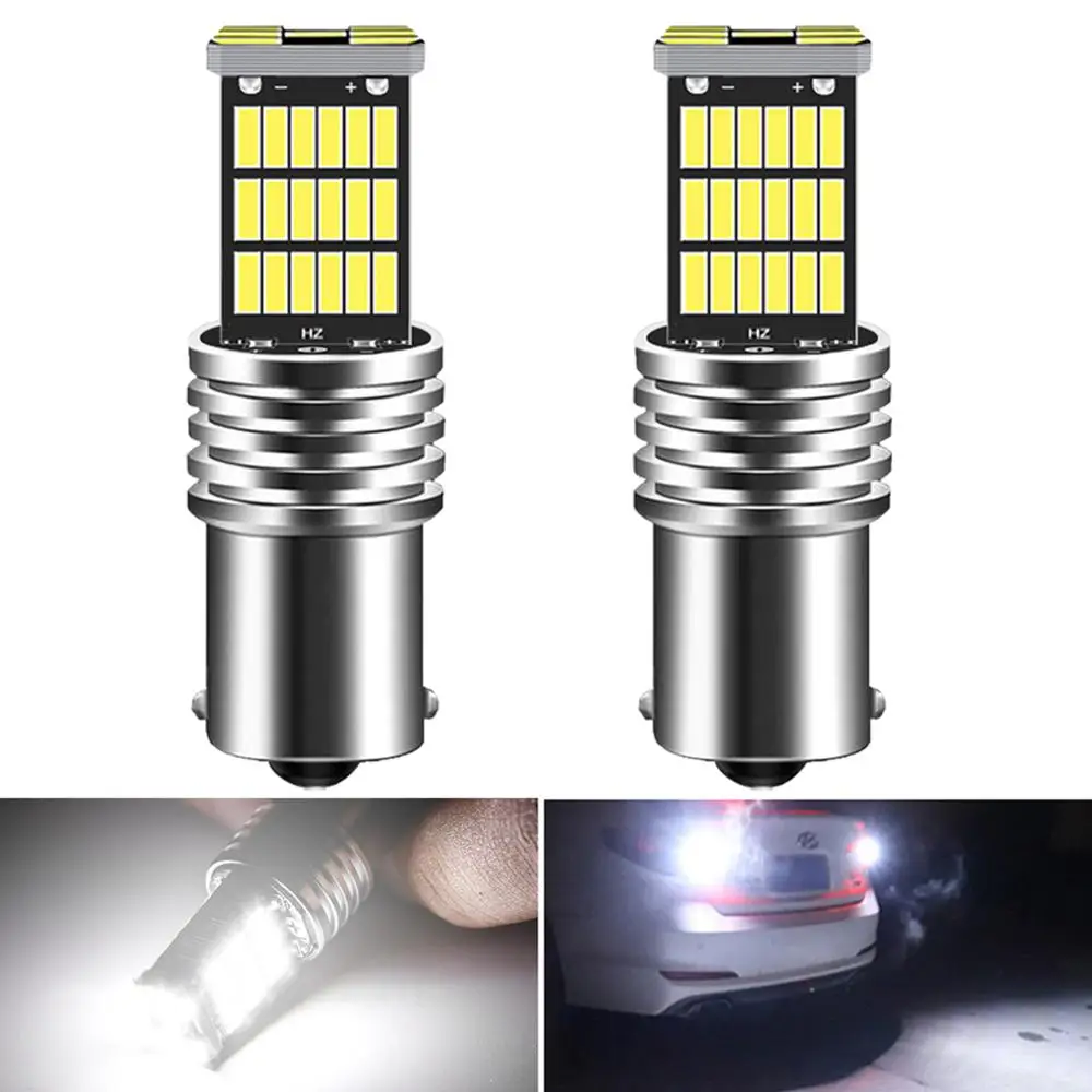 Светодиодные фары заднего хода BA15S 1156 P21W Canbus W16W T15 для VW Golf 4 5 6 7 GTI Polo Passat B5 B6 B7 CC Sharan