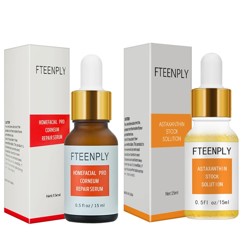 2PCS Сыворотка для лица с гиалуроновой кислотой FTEENPLY, увлажняющая, отбеливающая, против старения, от морщин, восстанавливающая от солнечных ожогов, подтягивающая, укрепляющая, для ухода за кожей - Вес нетто: 2PCS